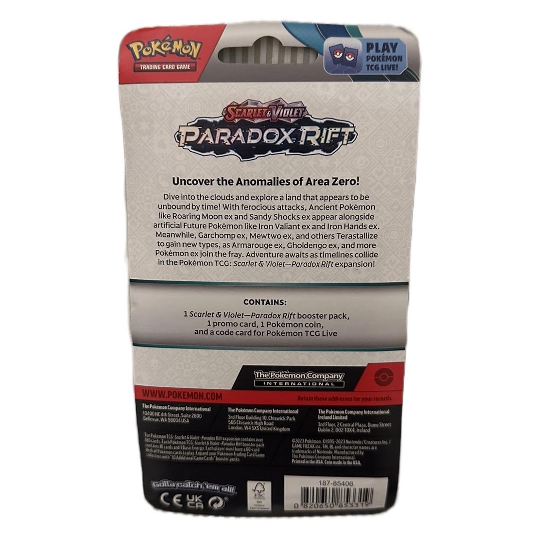 Pokemon Paradox Rift Single Blister Pack